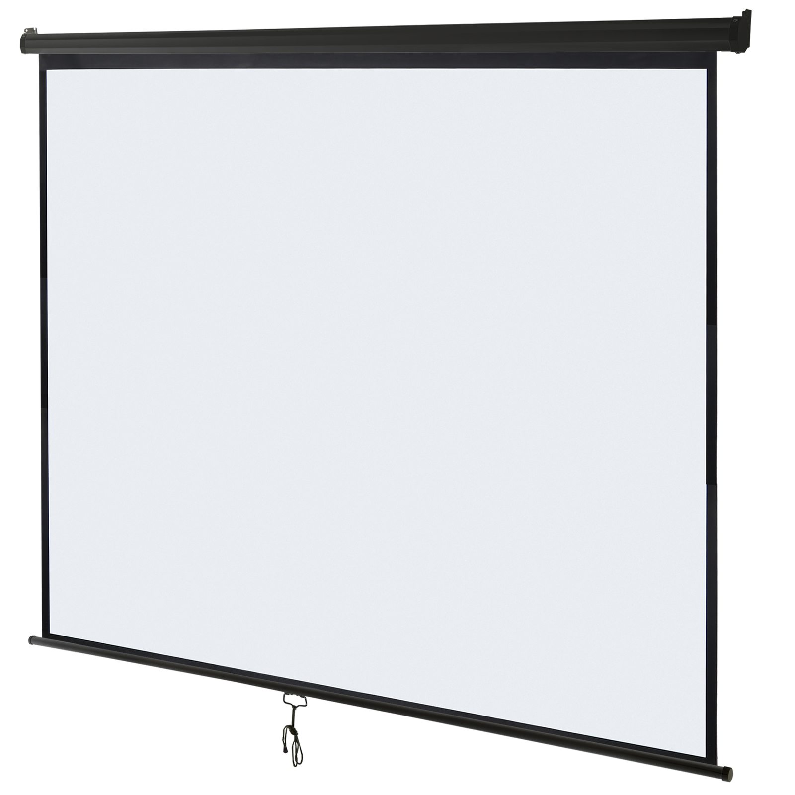 120" 1:1HD Diagonal Dimension Pull Down Projection Screen HD Movie Theater Black