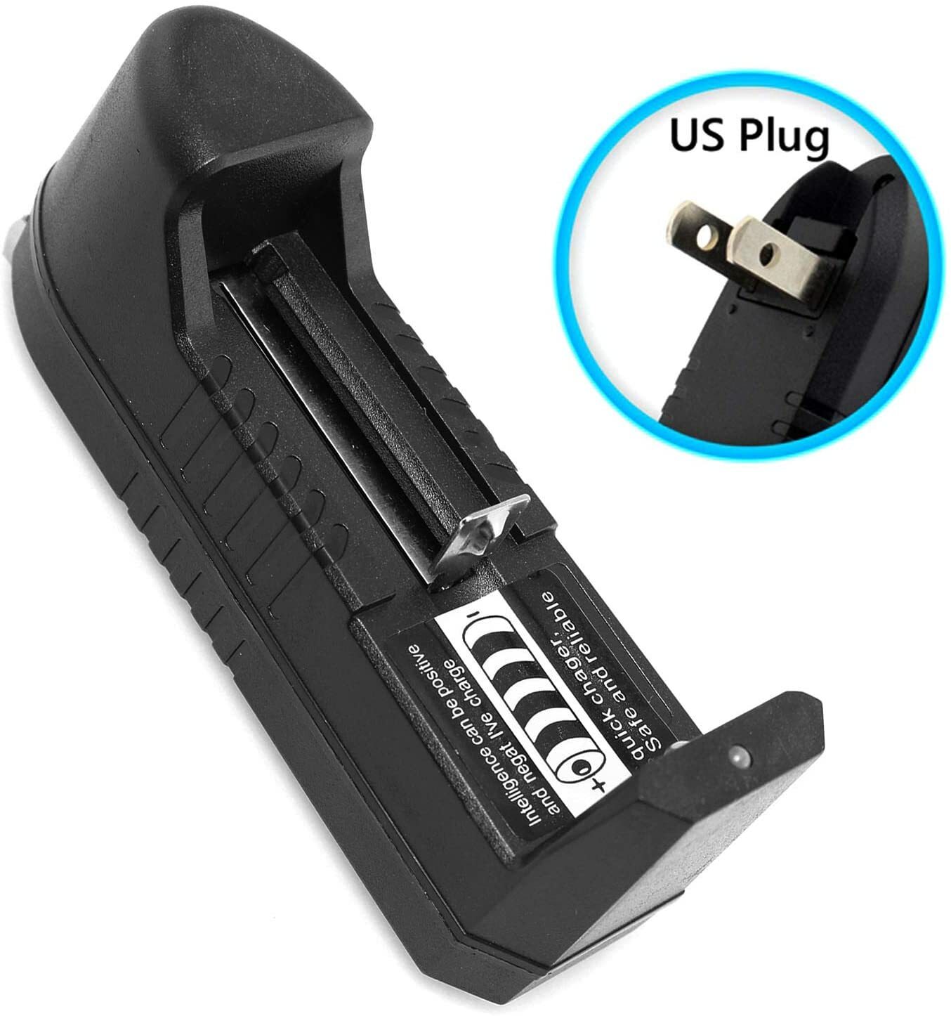 Single Slot Li-ion Battery Charger for AA/18500/16340/AAA Rechargeable Batt