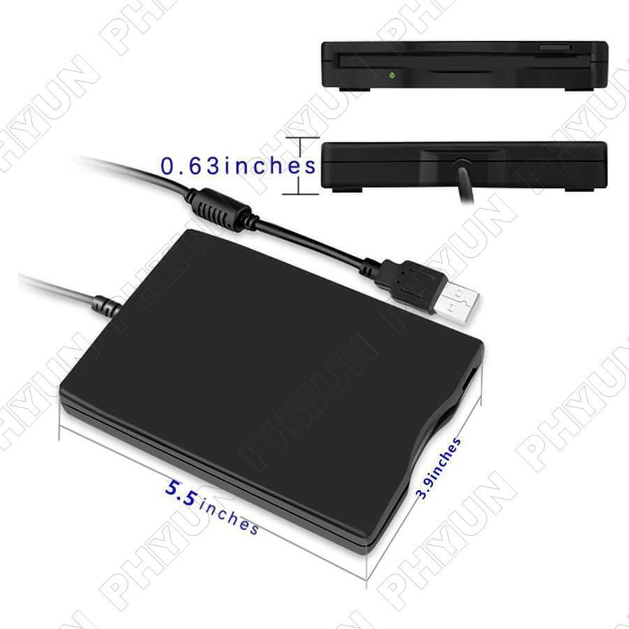 3.5" USB 2.0 Data External Floppy Disk Drive 1.44MB Laptop PC Win 7/8/10 For Mac