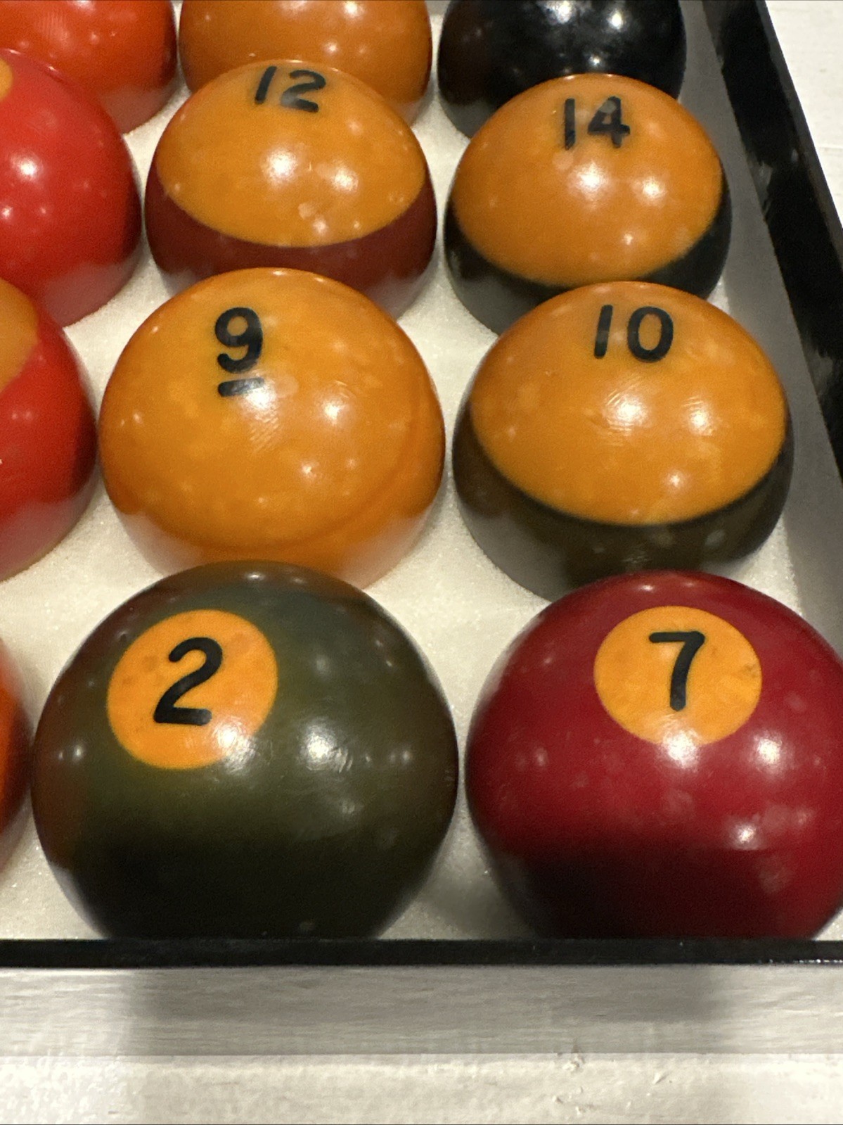 Butterscotch Multicolor Bakelite Billiard Balls Set 16 Pc 2" Pool Game Ball Set