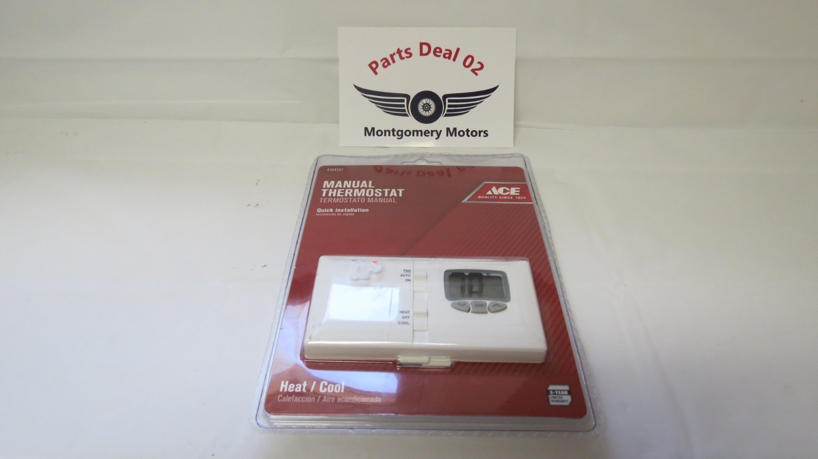 Genuine Ace Hardware Manual Thermostat Heat Cool ADMH110-A04  W/ Instructions