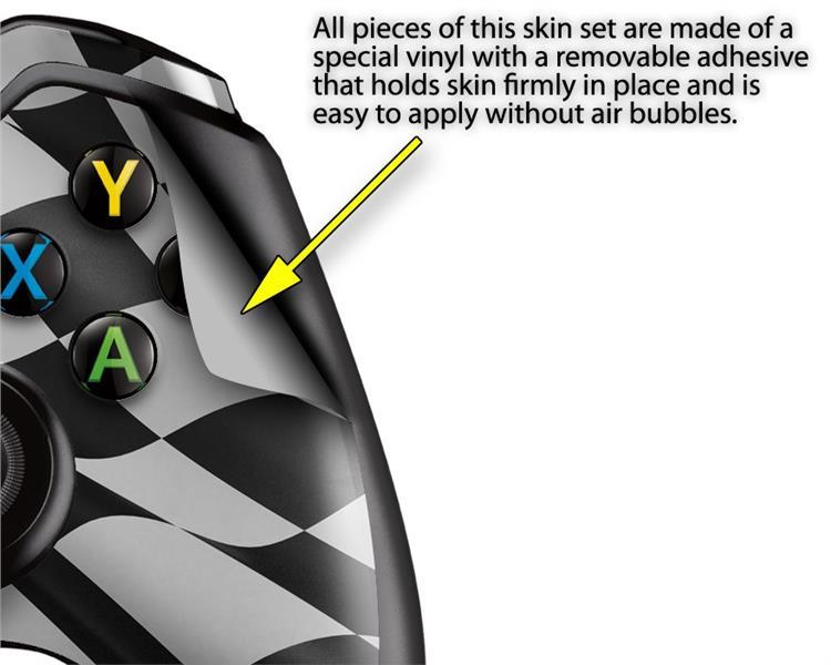Checkered Racing Flag Skin Set fits XBOX One Console Controllers