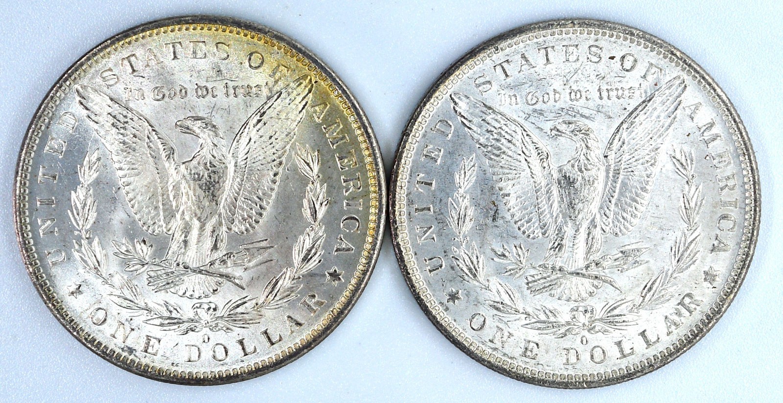 Two 1883-O Morgan Silver Dollars ~ BU