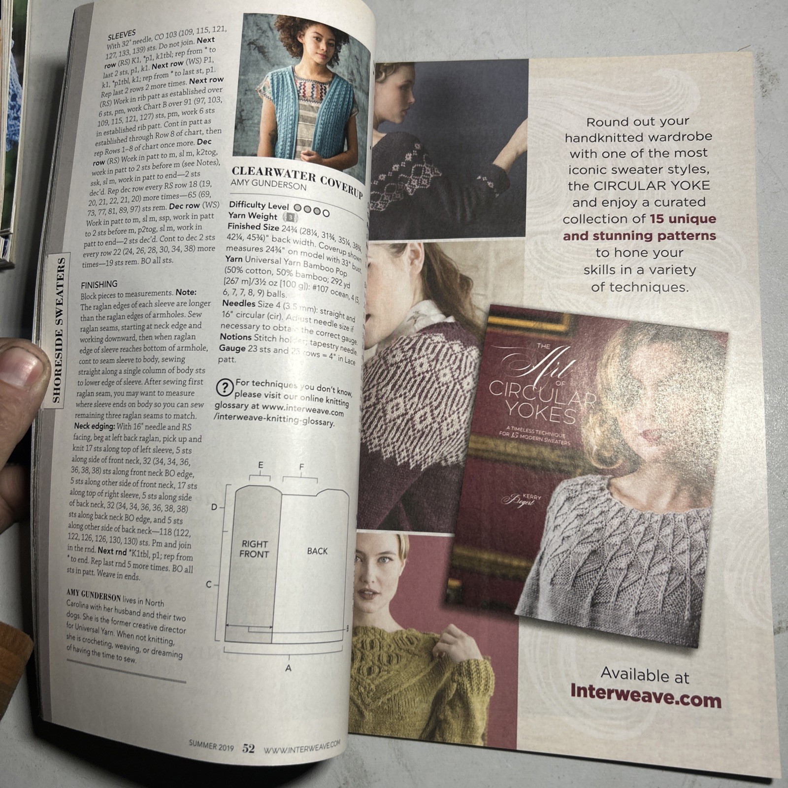 Back Issue of Interweave Knits Magazine - Summer 2019