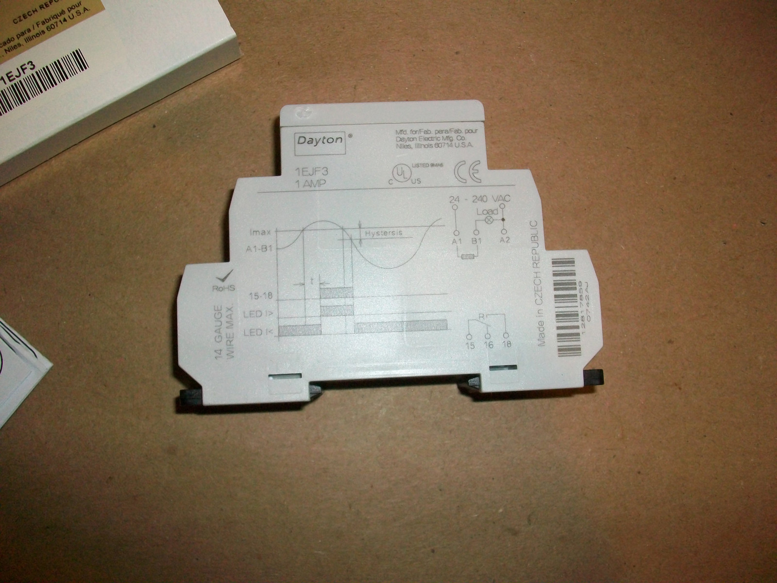 Dayton Current Sensor 1EJF3 24-240VAC 1 AMP NEW IN BOX