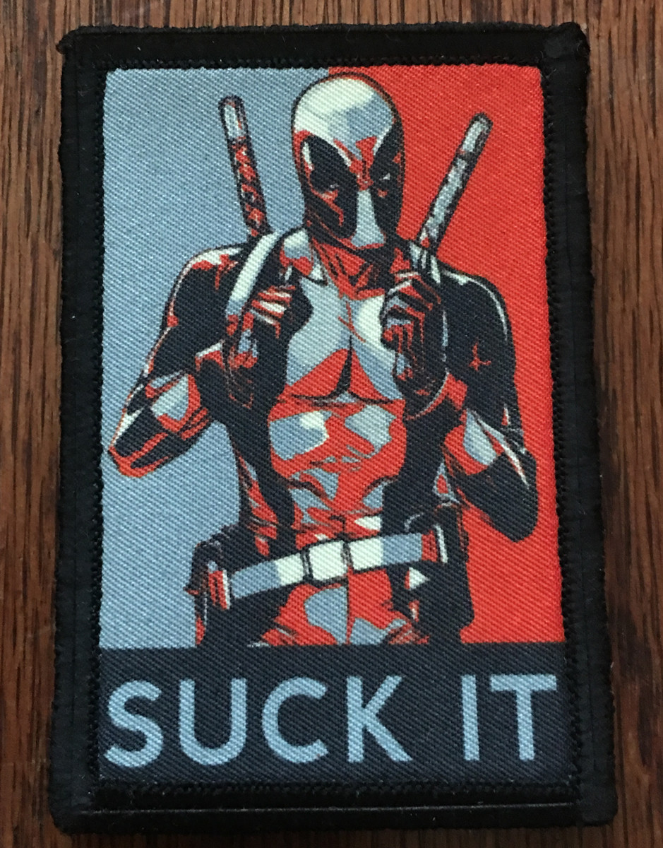 Deadpool Suck It Morale Patch Tactical ARMY Hook Military USA Badge Flag