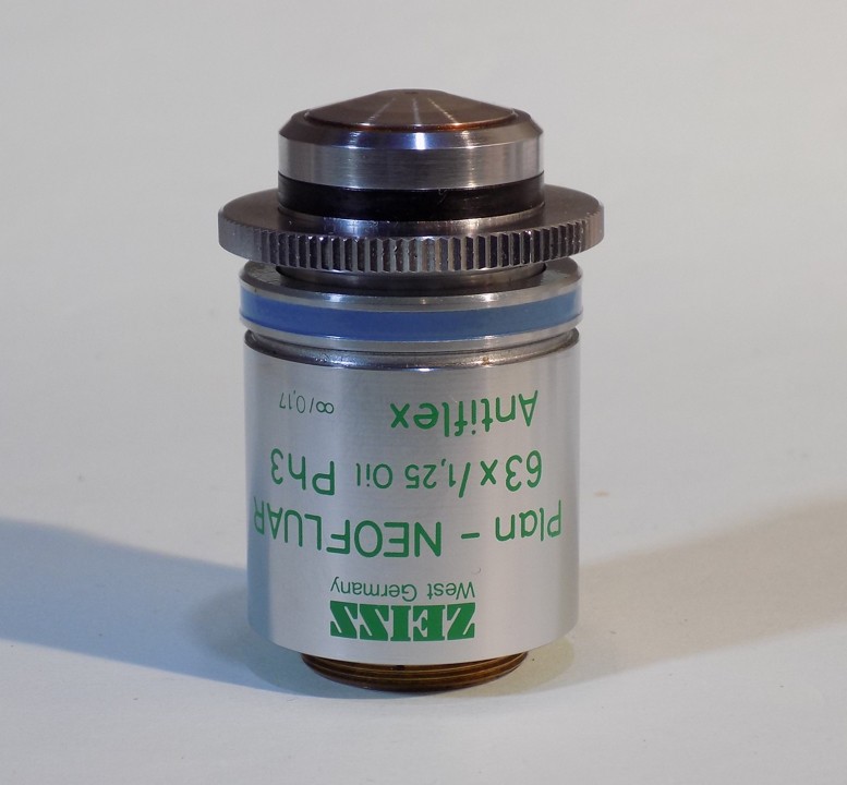 Zeiss Plan Neofluar 63x / 1.25 Oil Ph3 Antiflex Microscope Objective Lens 440469