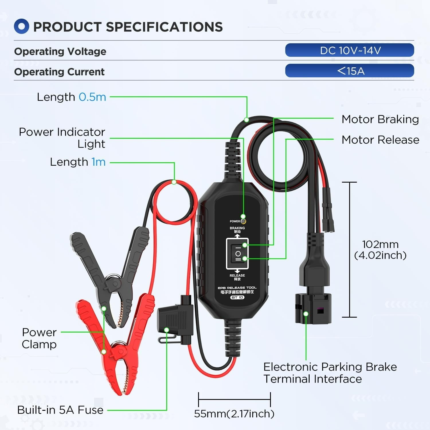 EPB Emergency Release Tool Electronic Parking Brake Dual Channel Universal...
