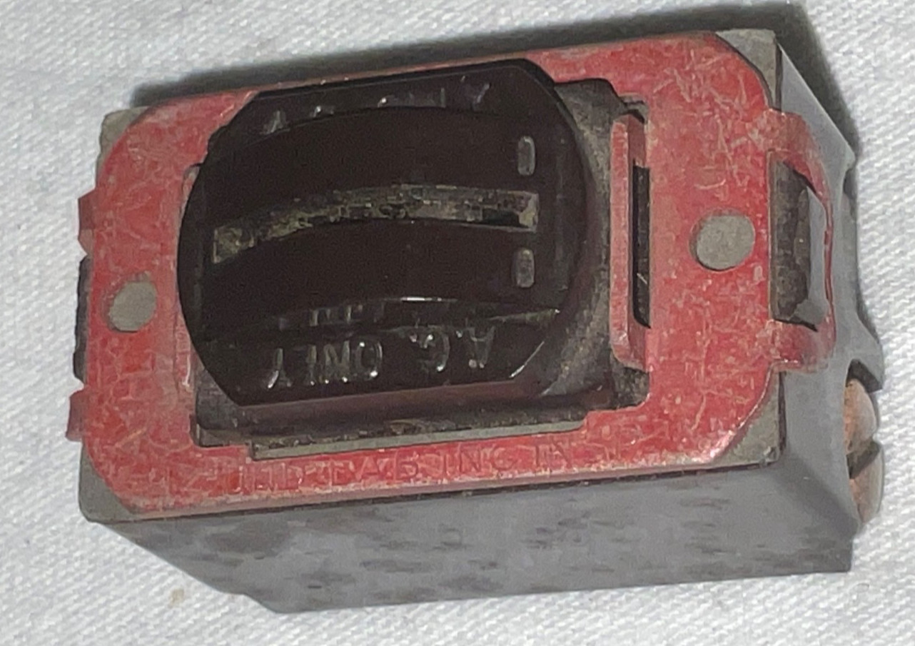 Cooper Arrow Hart DESPARD 20A Brown Not Push Button Light Switch Mid Century MC