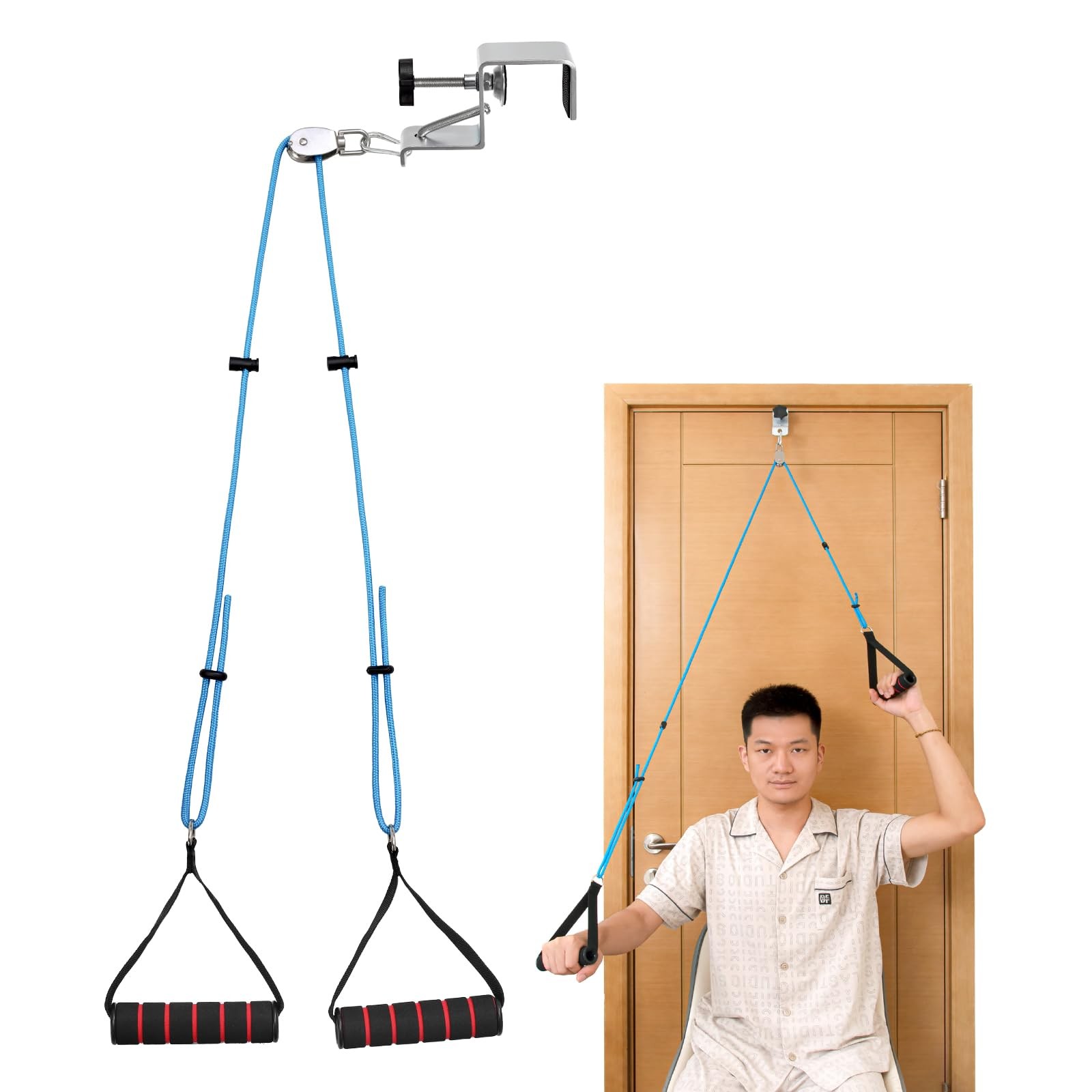 Shoulder Pulley – Adjustable Metal Door Clamp​ and Metal Pulley,Over The Door...