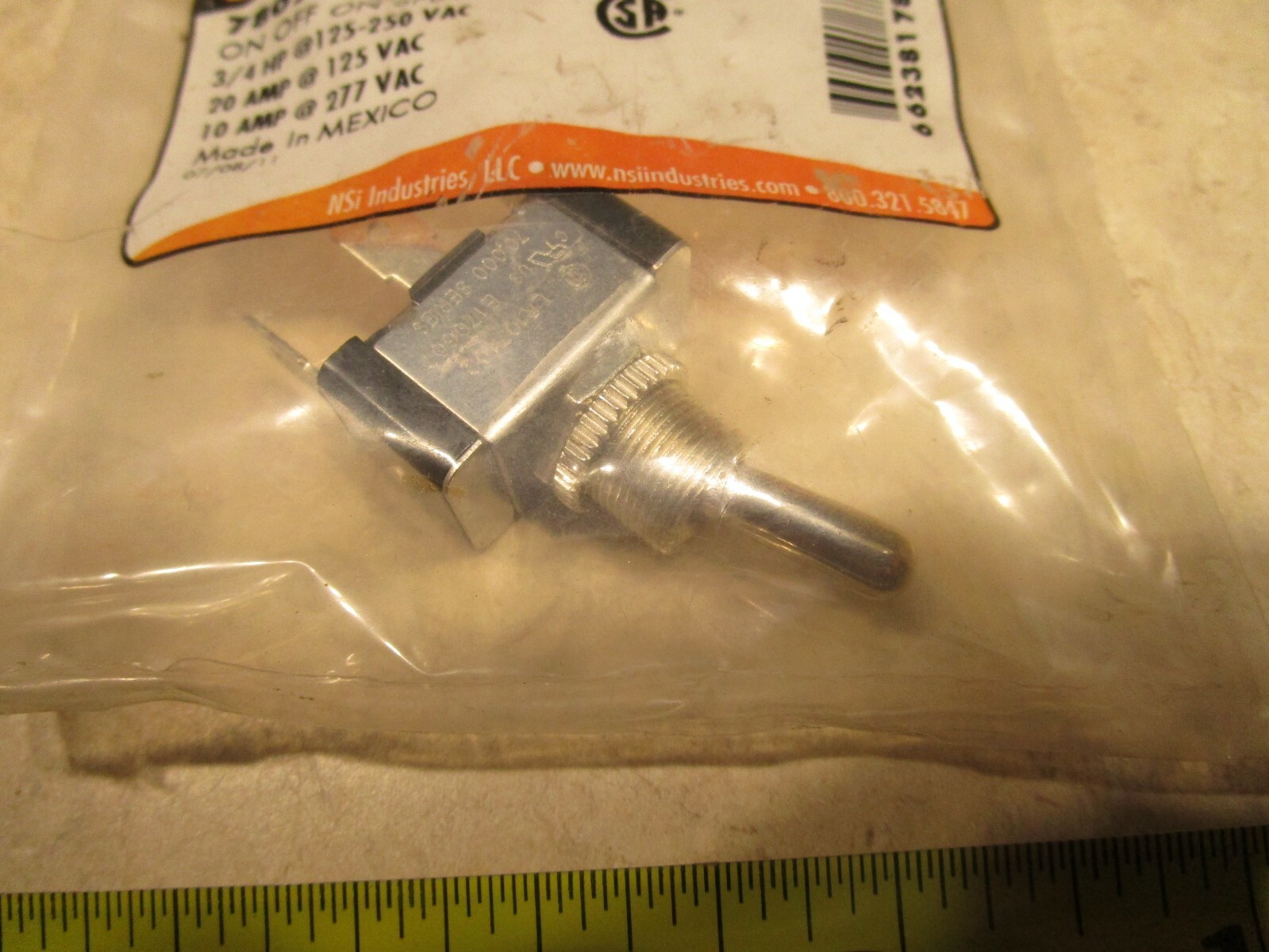 NSI TOGGLE SWITCH 78070TQ ON/OFF/ON, E0300
