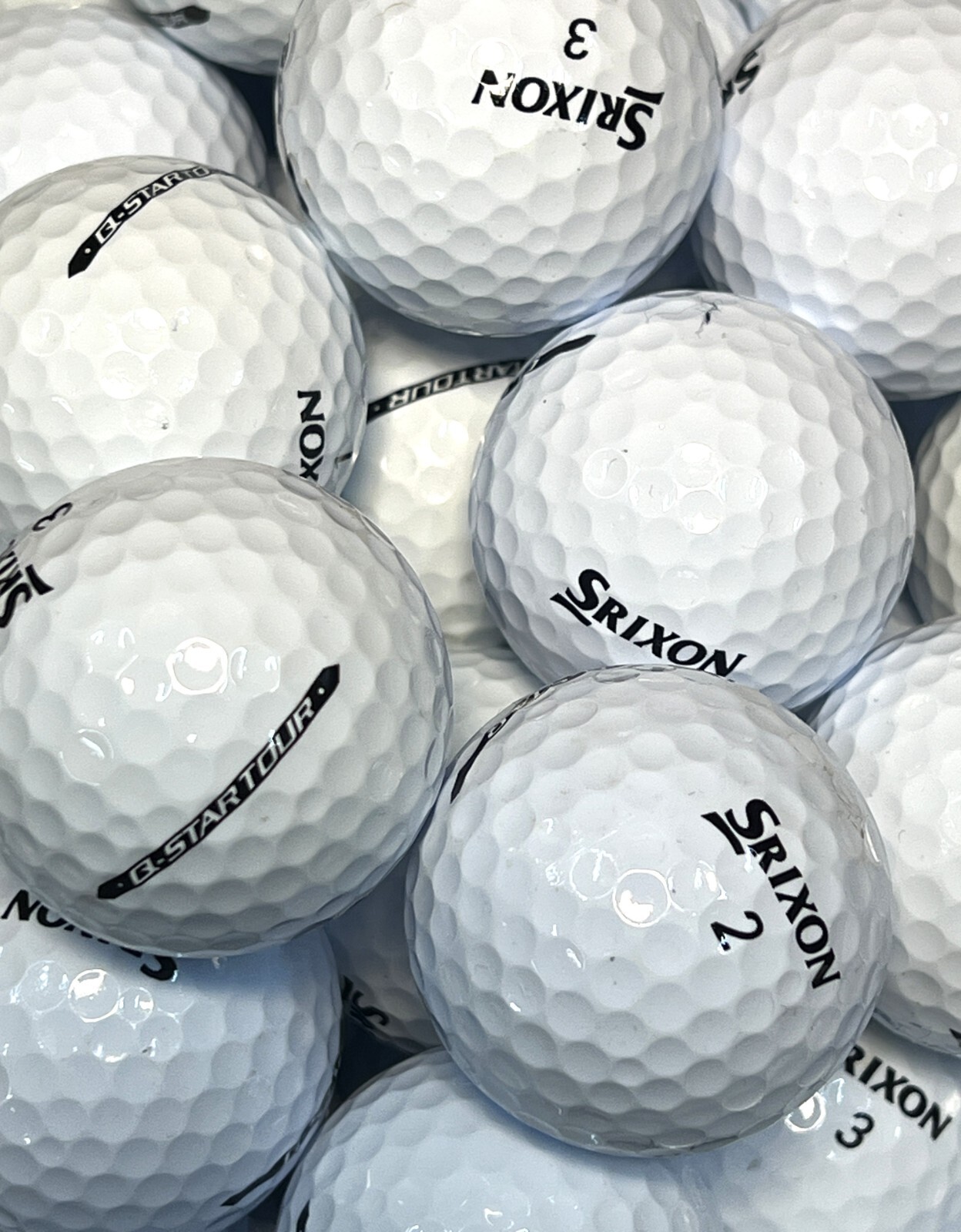 15 Srixon Q-Star/Q-Star Tour White Golf Balls - Grade AAAA - Used/Recycled