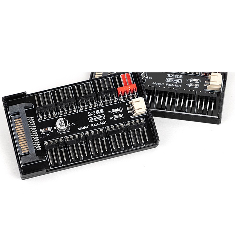 Multi-way Splitter PC Cooling Upgrade 10 Fan Splitter Space-saving Installation