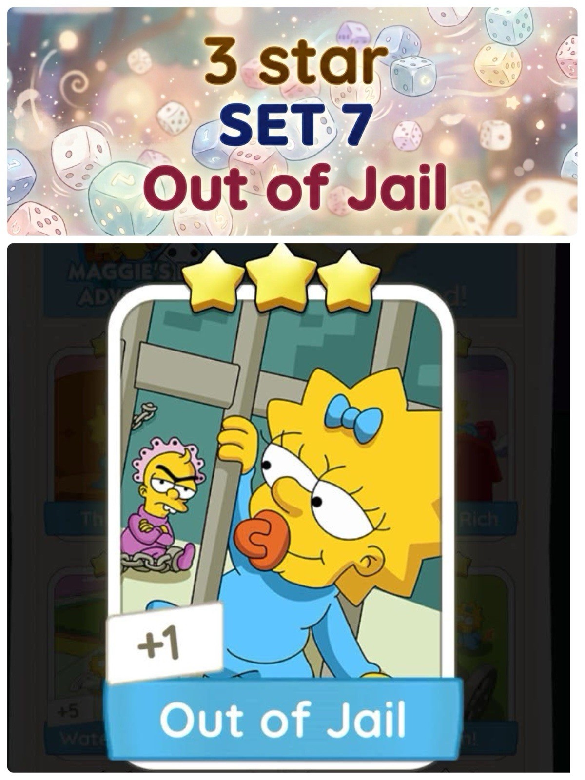 Out of Jail - 3 Star - Set 7 Monopoly Go