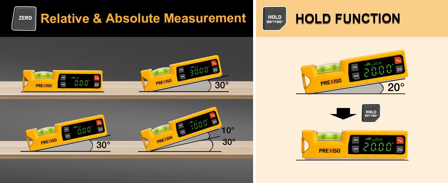 Digital Level & Digital Protractor, 7 inch Angle Finder 0-90° & 0-180° Range NEW
