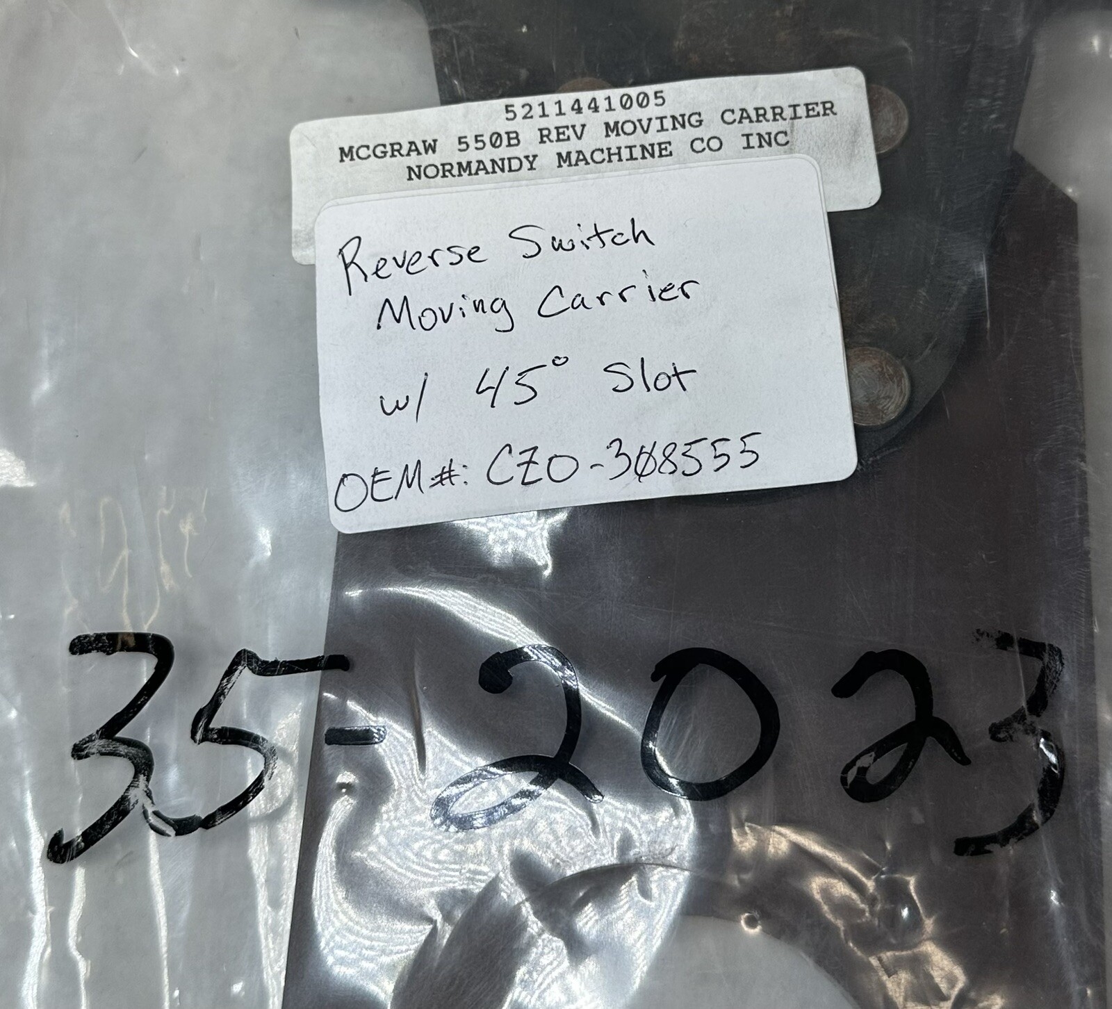 NEW MCGRAW-EDISON 550B Reverse Switch Moving Carrier CZO-308555