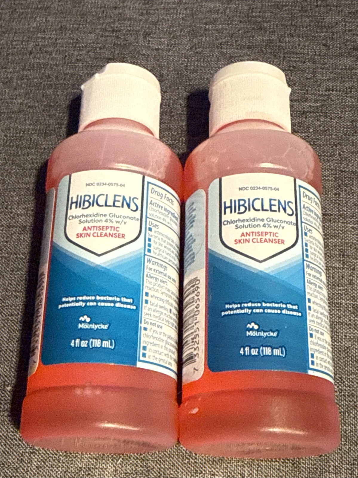 2 Hibiclens Chlorhexidine Gluconate Solution 4% Antiseptic Skin Cleanser 4 oz X2