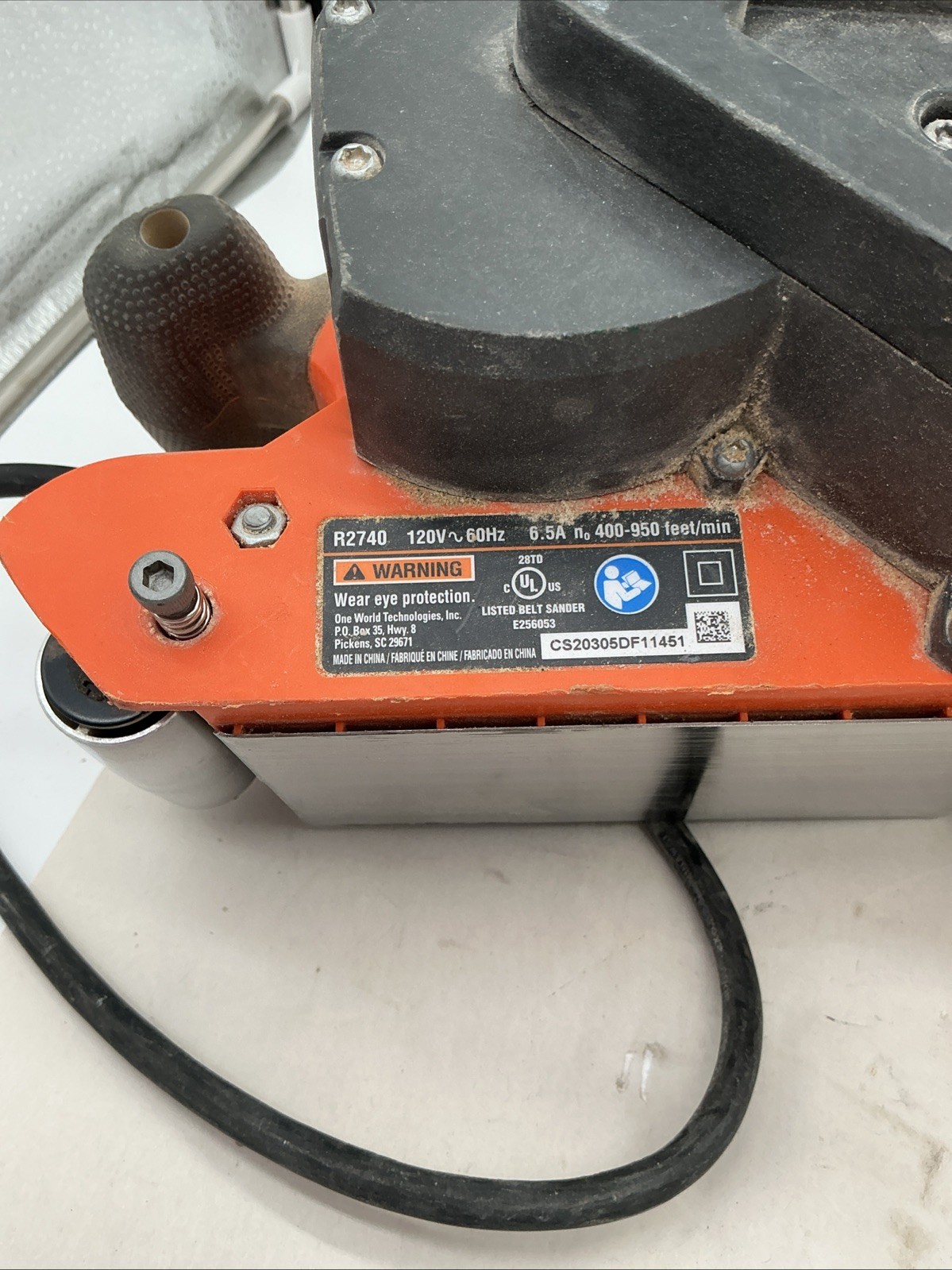 Ridgid R2740 Corded Variable Speed Belt Tool Only