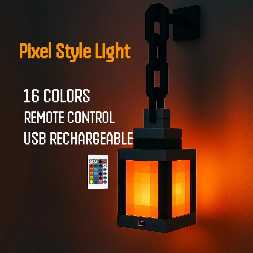 MyWorld Pixel Wall Night Light USB LED Lamp Remote Control 16 Colors