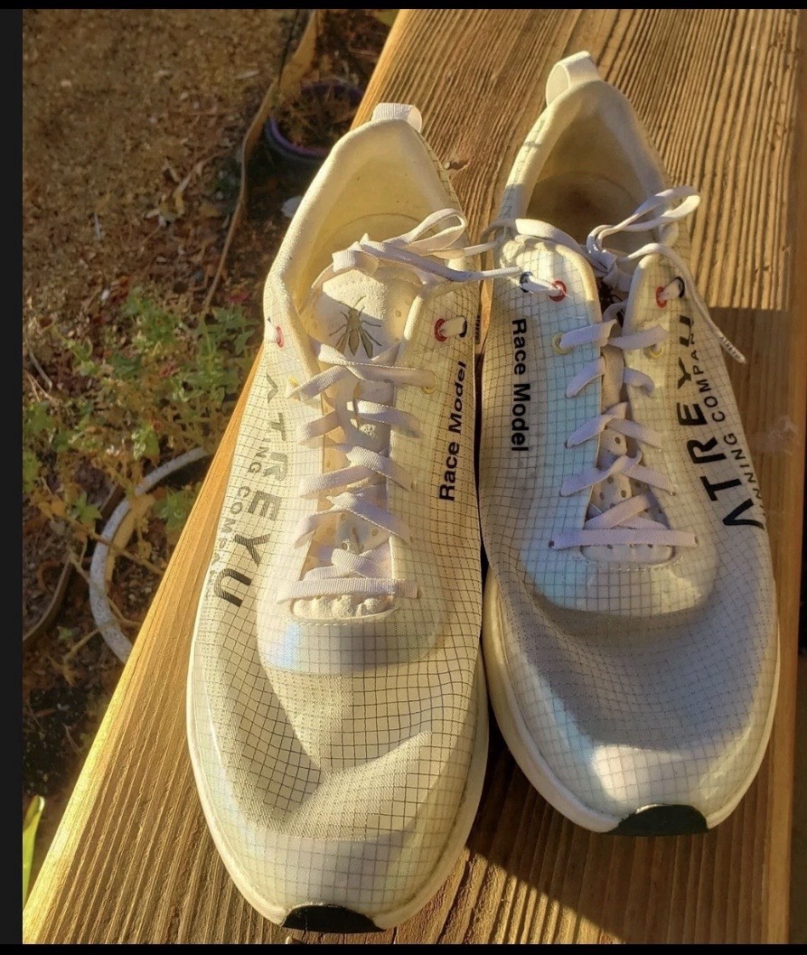 Atreyu Race Model Men's Running Shoes White Mesh US 14 Breathable Lightweight