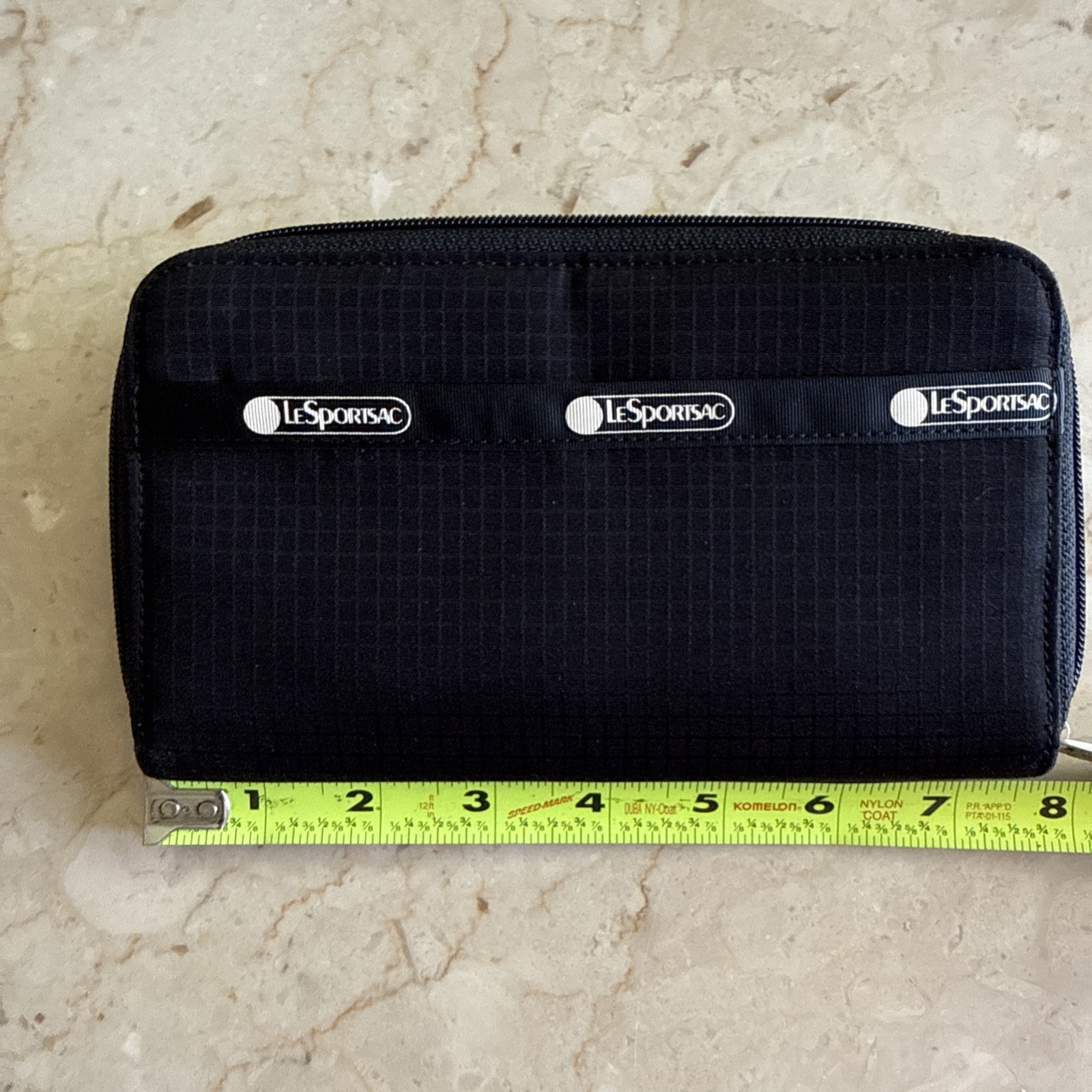 EUC LeSportsac ZIP AROUND ORGANIZER WALLET Black
