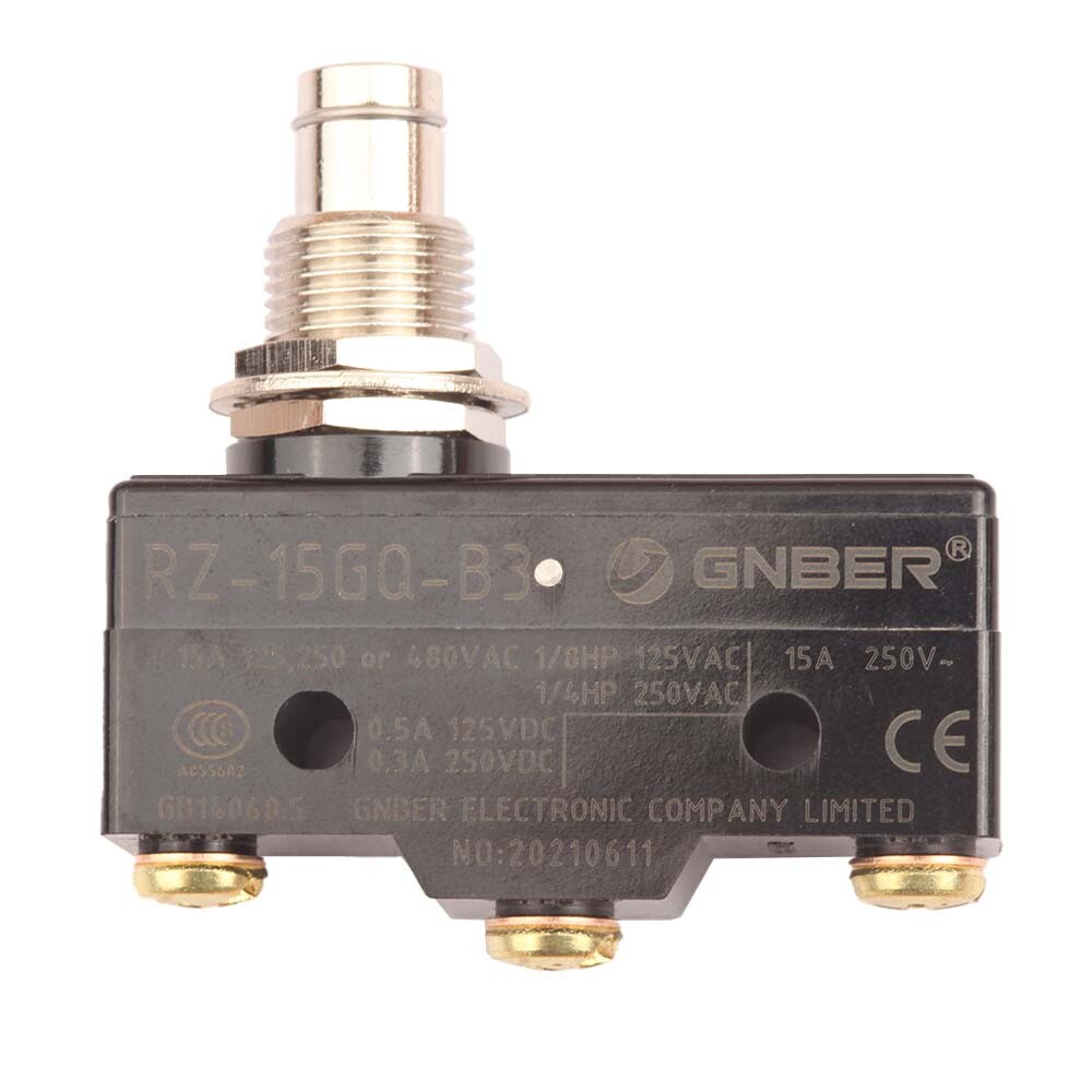 1PCS RZ-15GQ-B3 momentary limit microswitch actuator push buttton panel mount