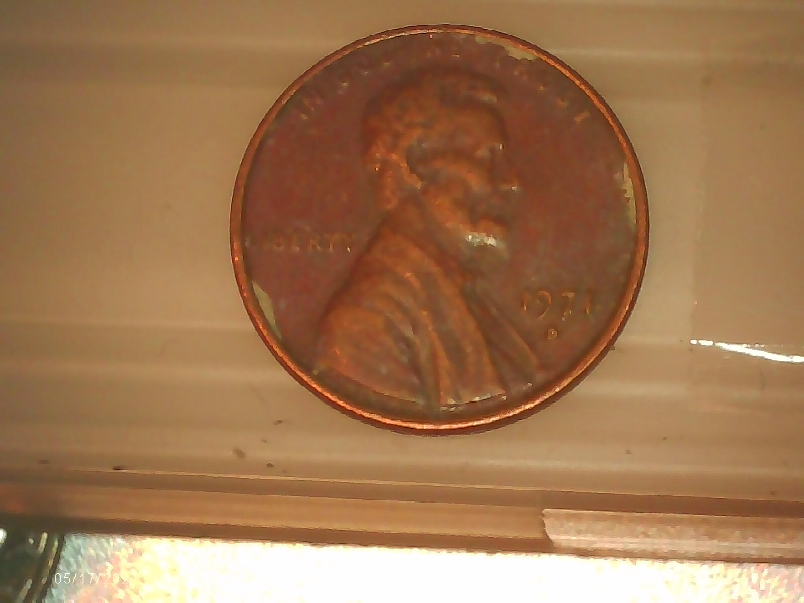 1971-D Lincoln Memorial Penny Cent Planchet Error (Netherlands?) Rare coin 1c