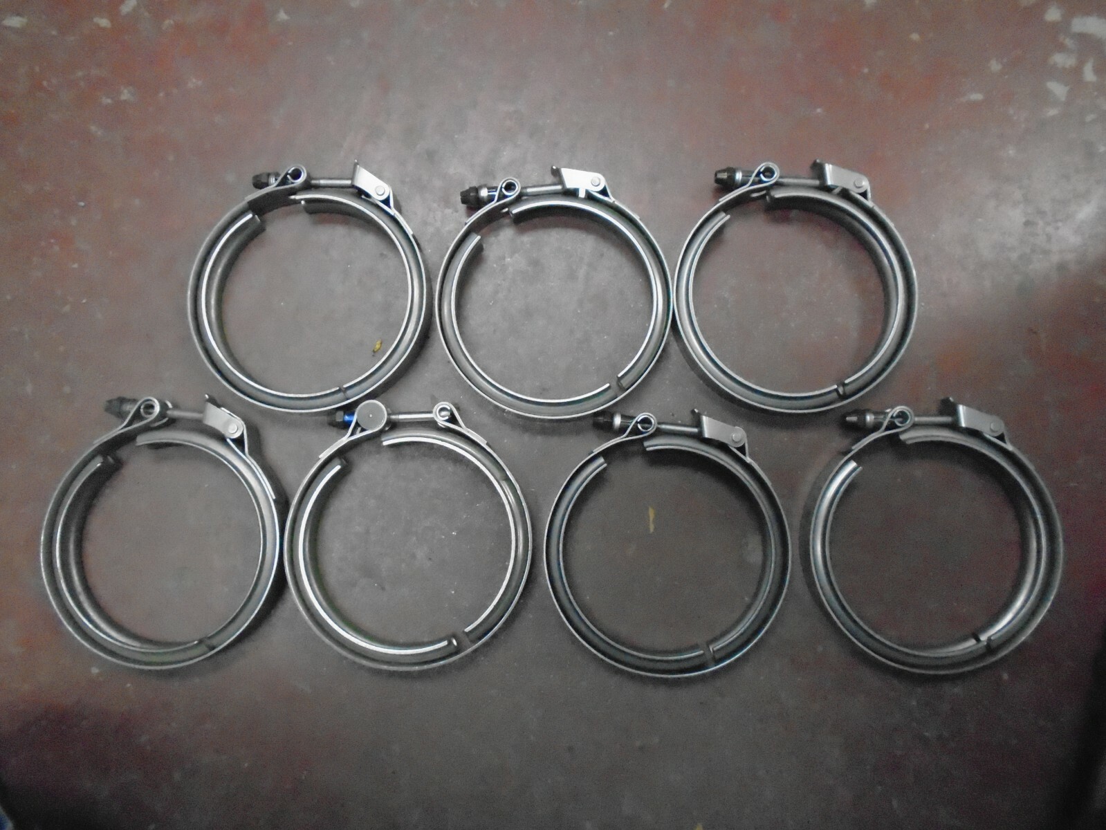 7 NOS Turbo grooved coupling V clamps 4 1/2""   P/N: 8713993