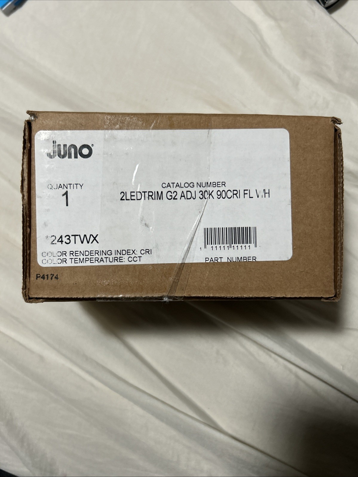 Juno 2” Recessed Trim 2LEDTRIM G2 ADJ 30K 90CRI FL WH LED