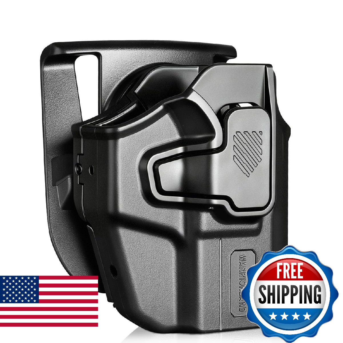 WARRIORLAND Universal OWB Paddle Holster w/Optic Cut, Fits Glock 19/26/43X, FN R