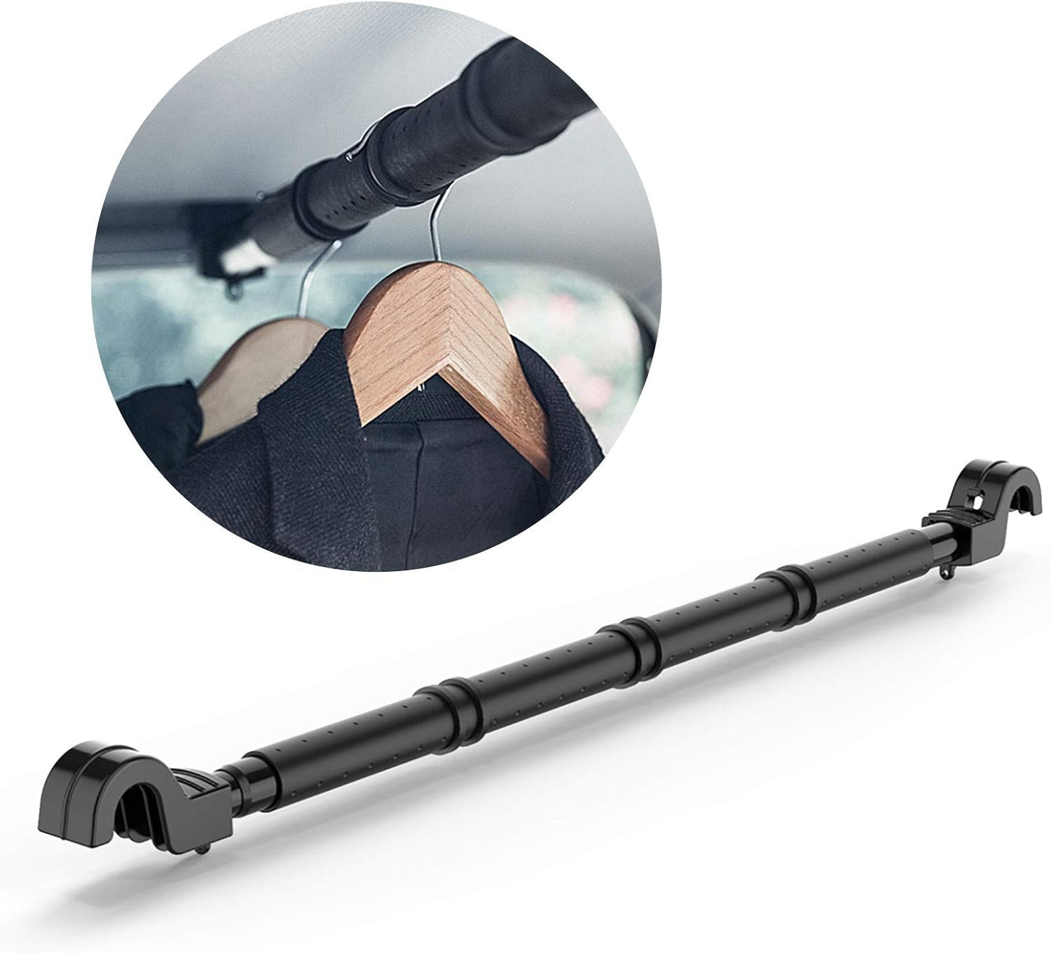 Car Clothes Hanger Bar, Expandable Vehicle Clothing Rack Hanger Rod with Heavy D