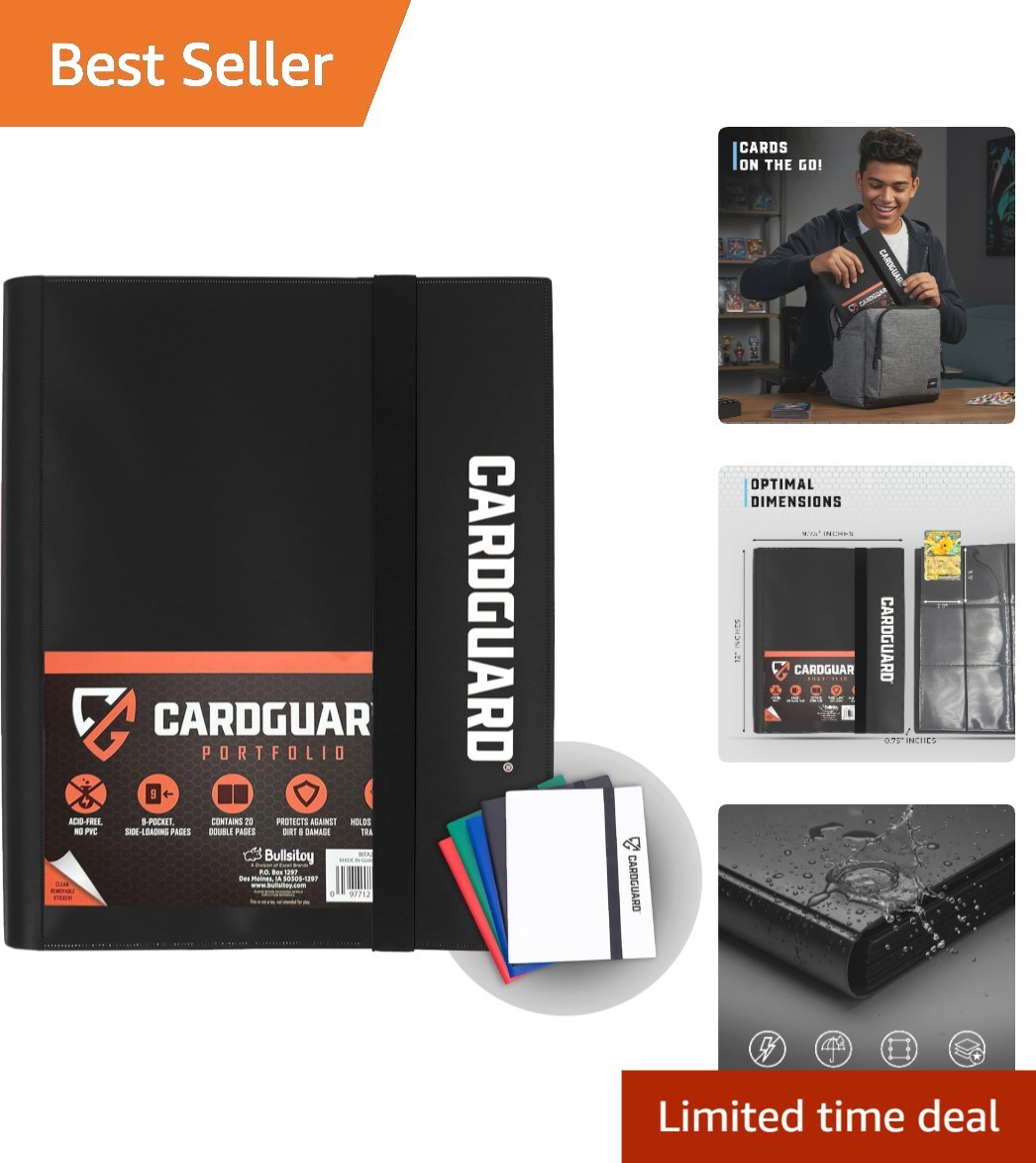 Trading Card Binder Pro-Folio – 9 Pocket Binder - Side-Loading Album, Durable...