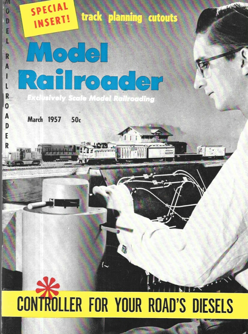 Model Railroader March 1957 Track Planning Diesel Yard Office Caboose Turnouts