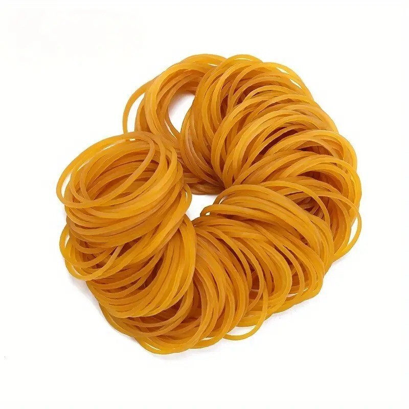 10 pcs Versatile Yellow Rubber Bands - Durable Natural Rubber