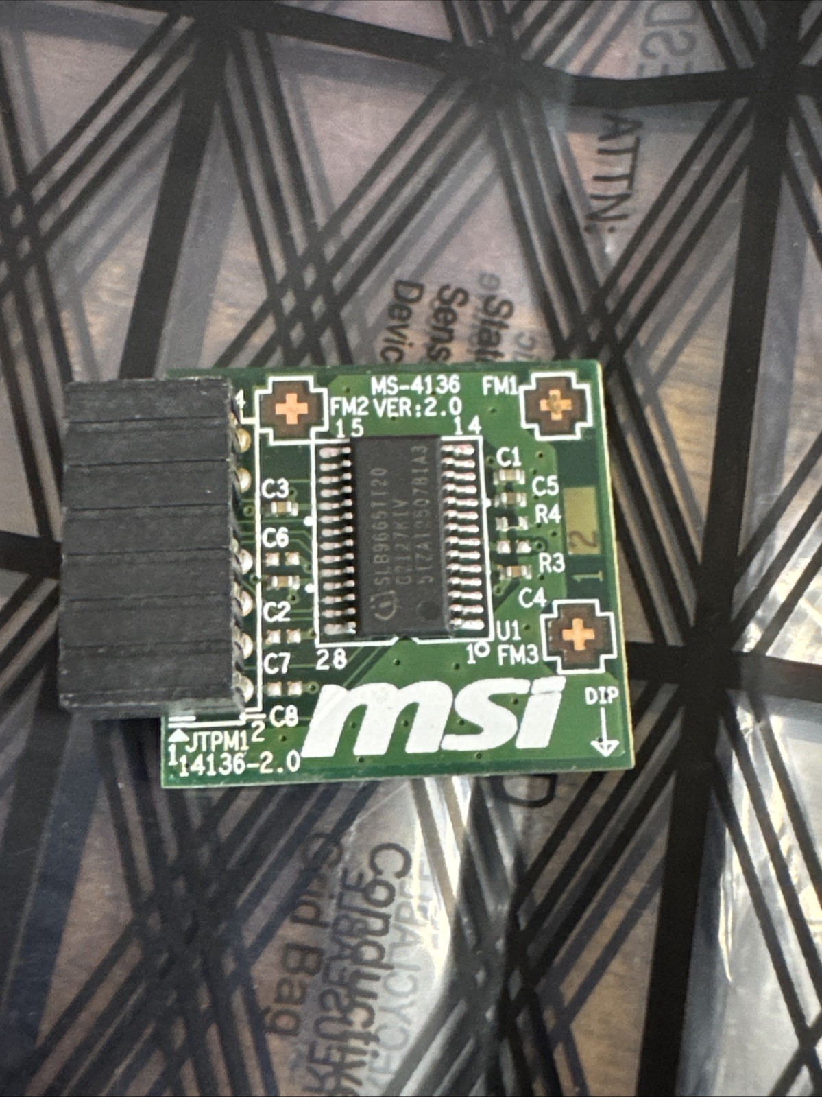 MSI MS-4136 TPM 2.0 Module (14 Pin 14-1) Trusted Platform Module LPC