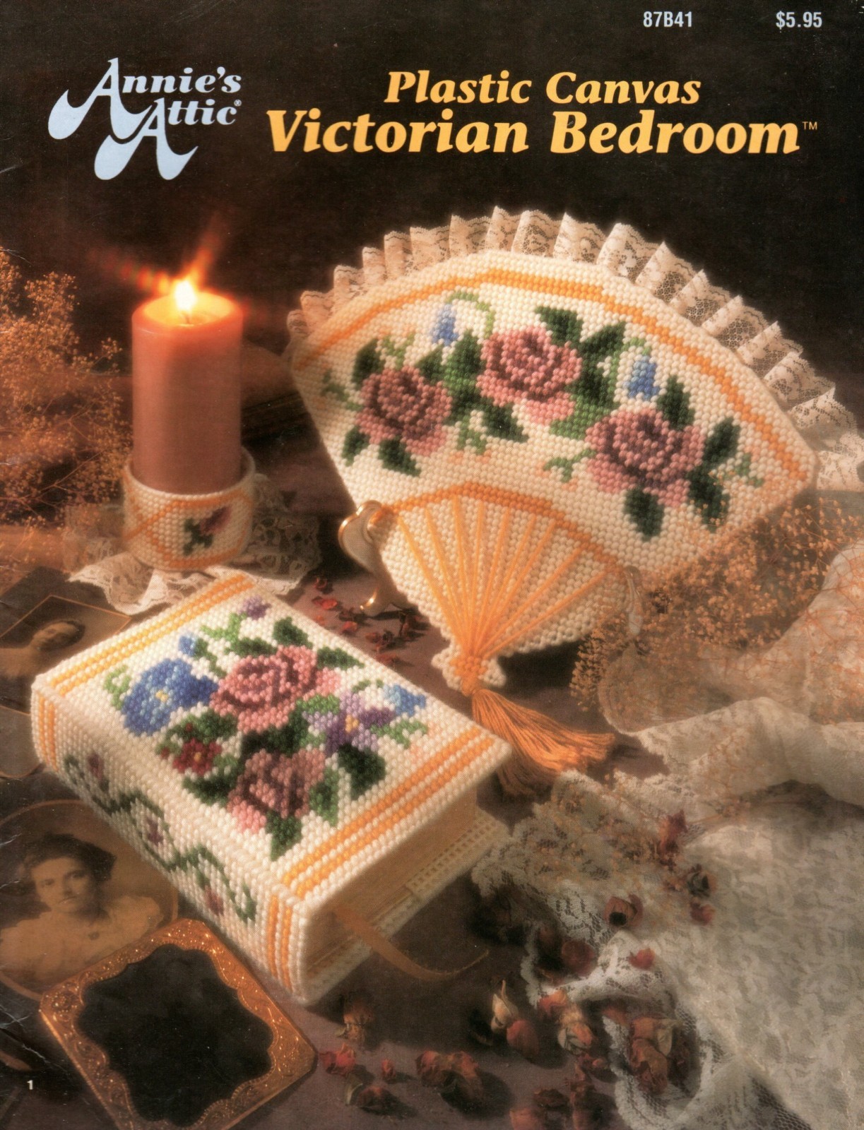 Annie's Attic 87B41 VICTORIAN BEDROOM  Plastic Canvas Pattern Leaflet