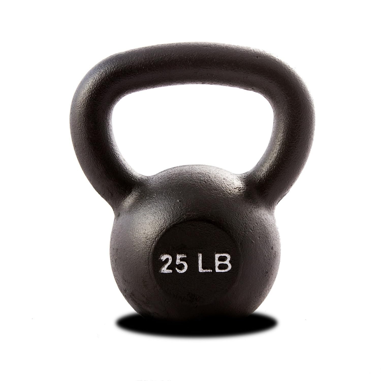 York Barbell Kettlebell Weights – 25 LB Cast Iron Kettlebells with Matte Black