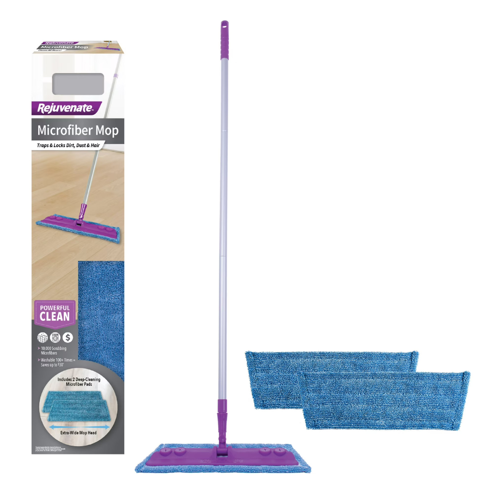 Rejuvenate Microfiber Mop Kit with Reusable Pad, 1 Count