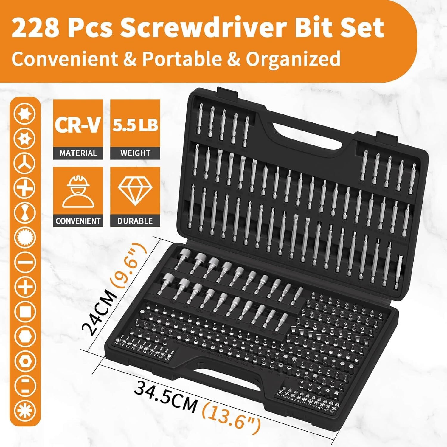 Screwdriver Bit Tool Kit Set Craftsman Home Repair 228 Pcs Screwdriver Bit Set