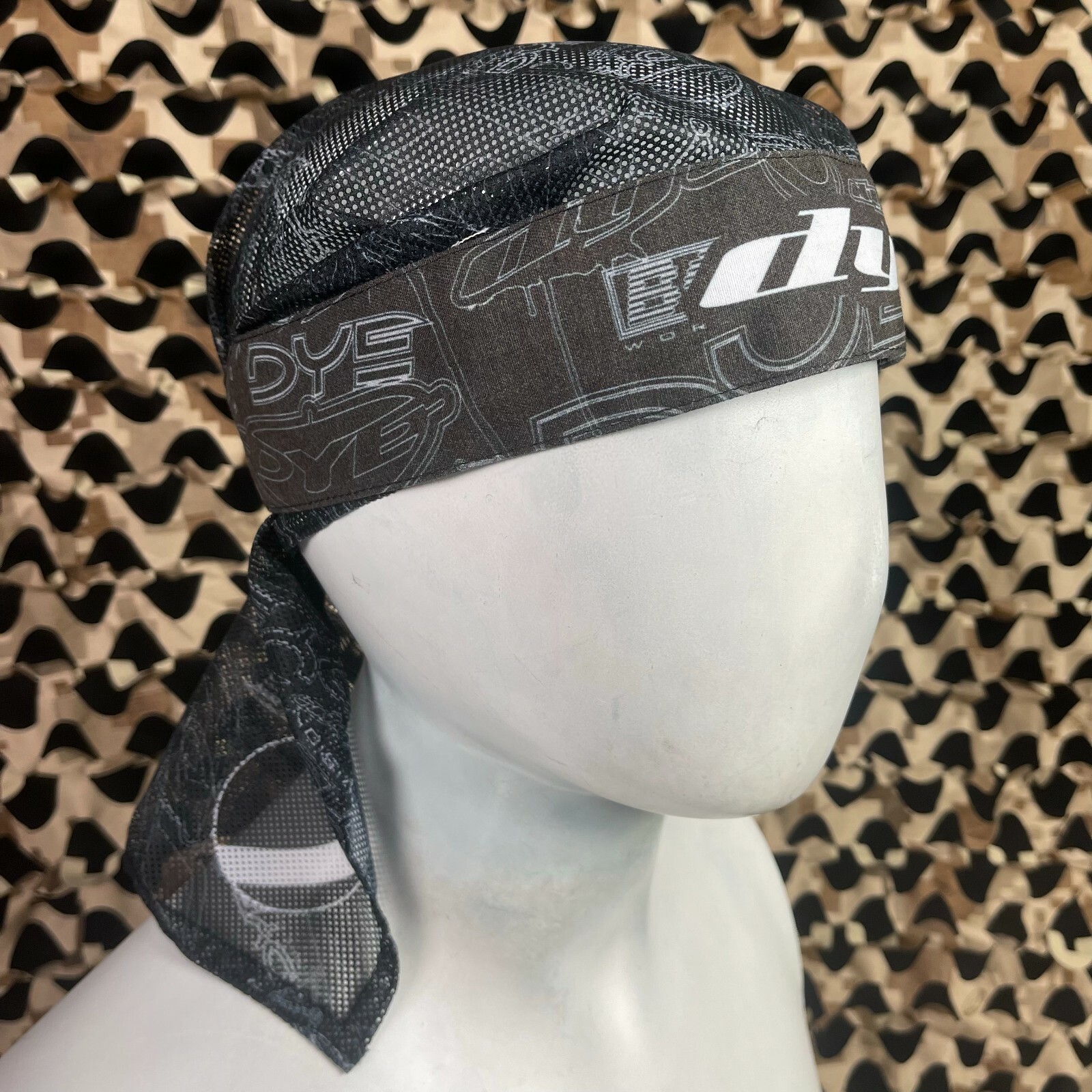 NEW Dye Head Wrap - LogoFlauge Black/Grey