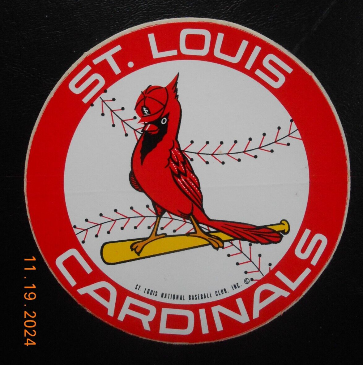 1 1980s St Louis Cardinals Baseball Club STICKER DECAL Unused condition
