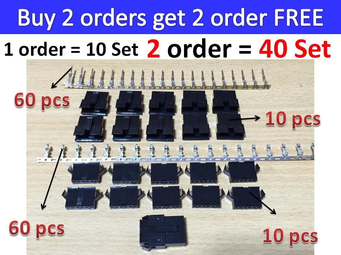10x JST SM 2.5mm Pitch 6 Pin JST Connector IC Male Plugs, Female Sockets Housing
