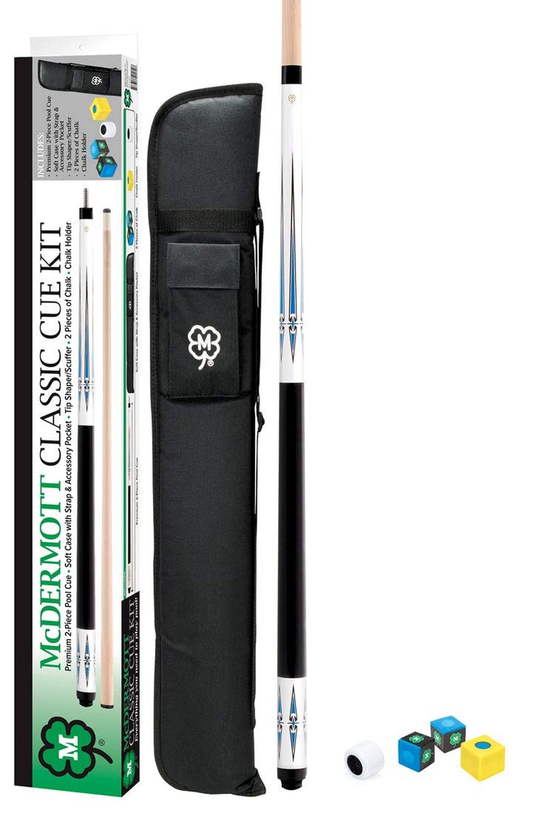 McDermott Classic Pool Cue Kit White 19oz