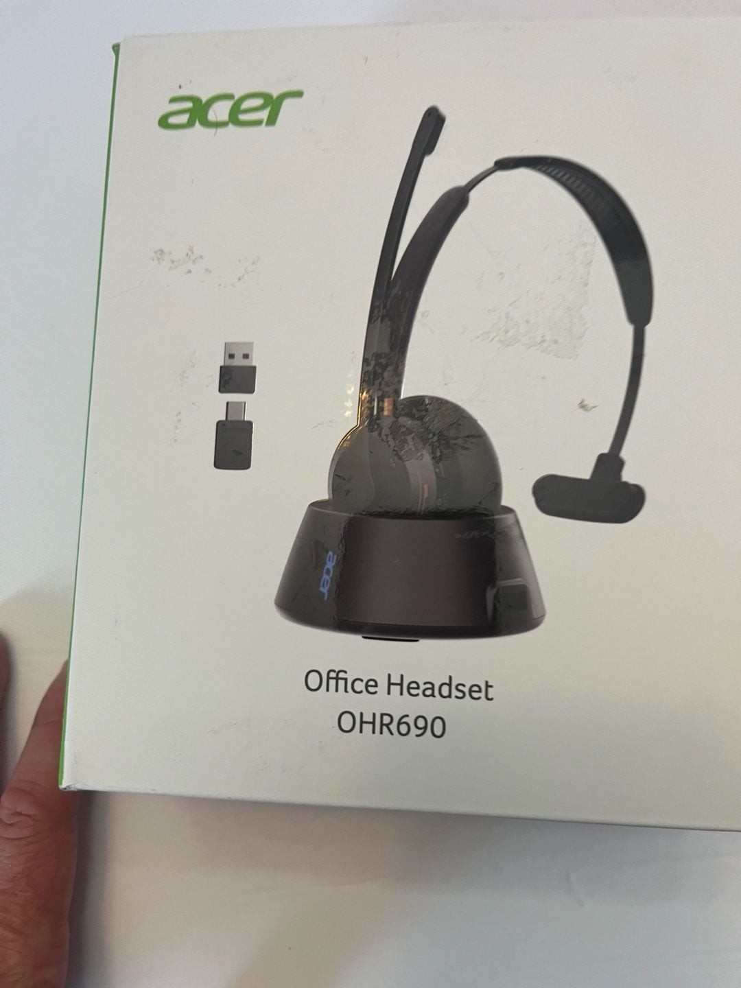 Acer OHR690 Office Headset with Charging Base - Missing Bluetooth dongle