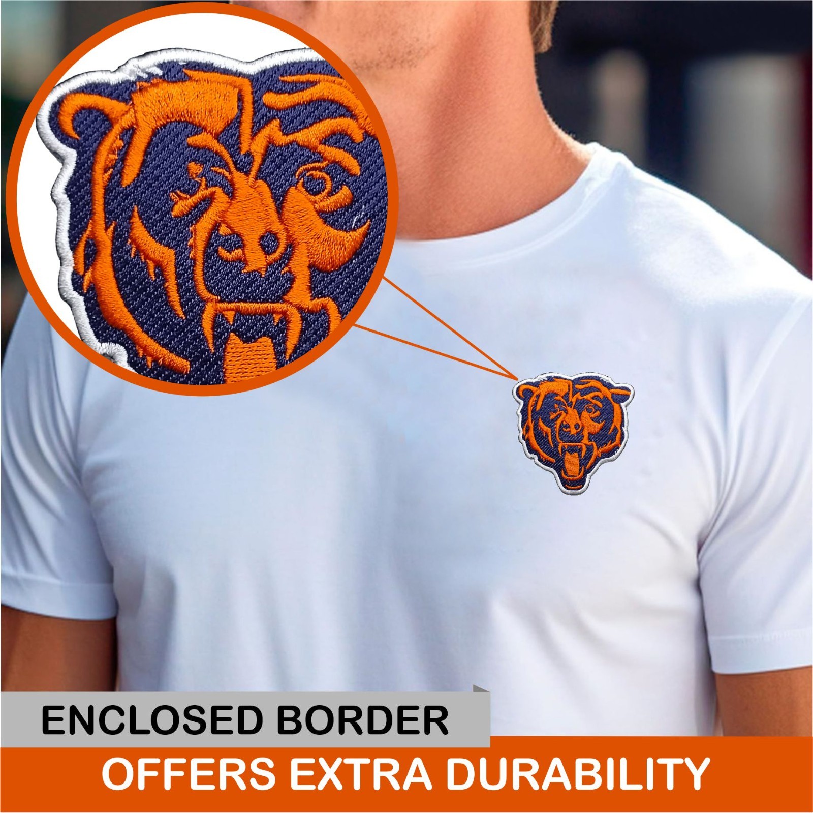 Chicago Bears NFL Team Logo Iron On Patch - Sew Patch - Embroidered Patch
