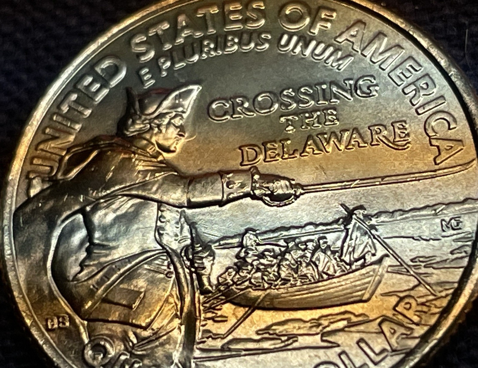 2021 P 2 GEM COINS CROSSING THE DELAWARE QUARTERS 2 DIFFERENT DIE CLASH ERRORS