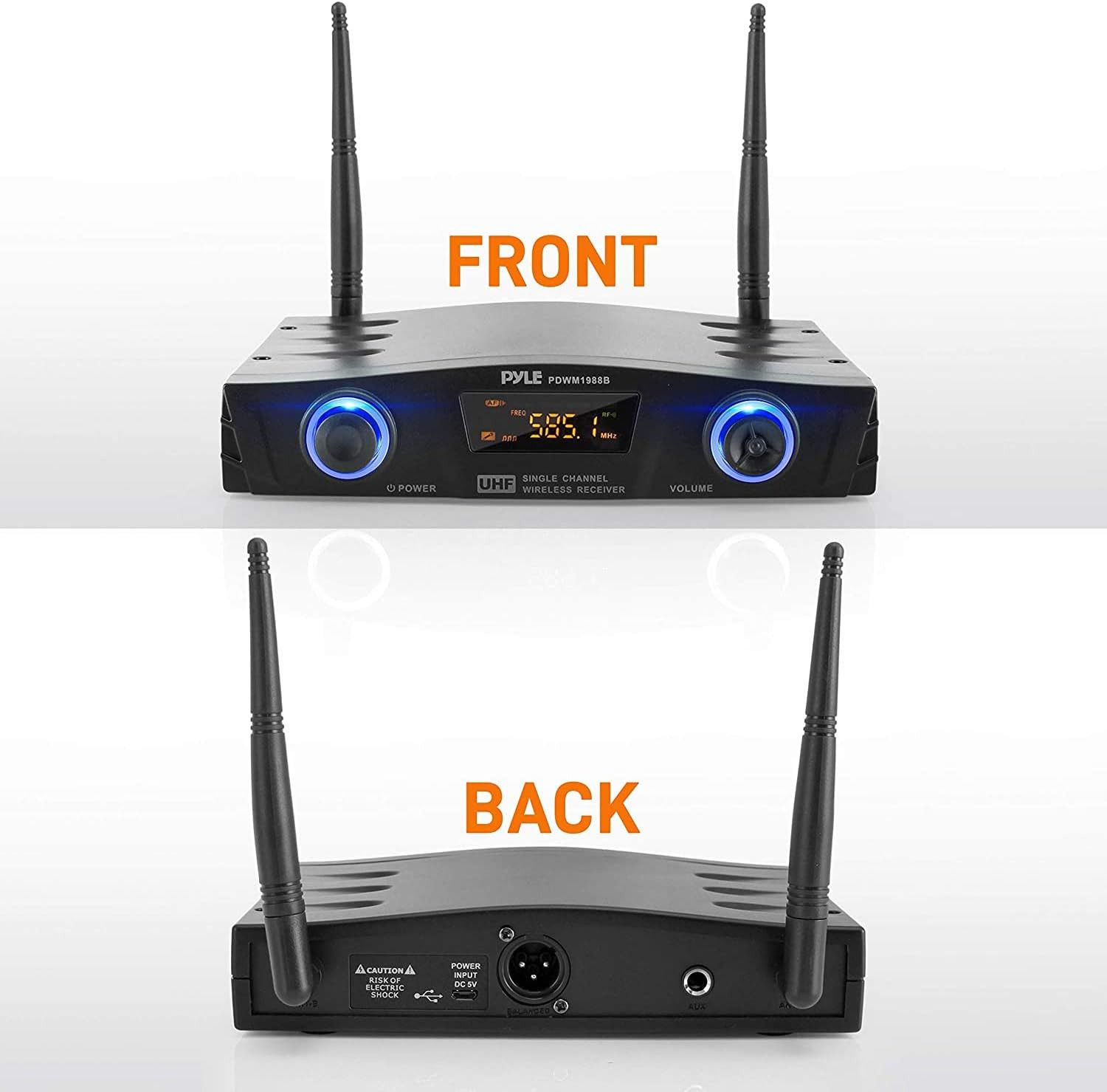 Compact UHF Wireless Microphone System - Pro Portable 1 Channel Desktop Digital