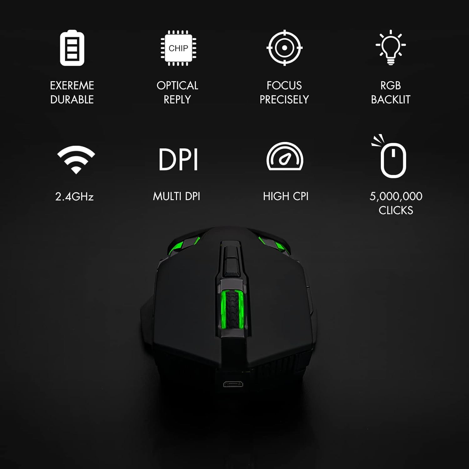 Gaming Wireless TKL Keyboard Mouse Combo Rechargeable LED Backlit Tenkeyless ...