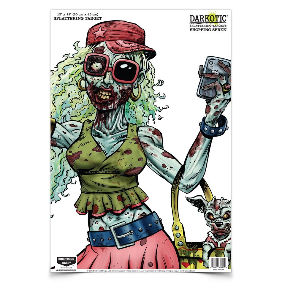 (18 PACK) Splattering Zombie Targets, 12" x 18", get'em, Choice, FREE SHIPPING