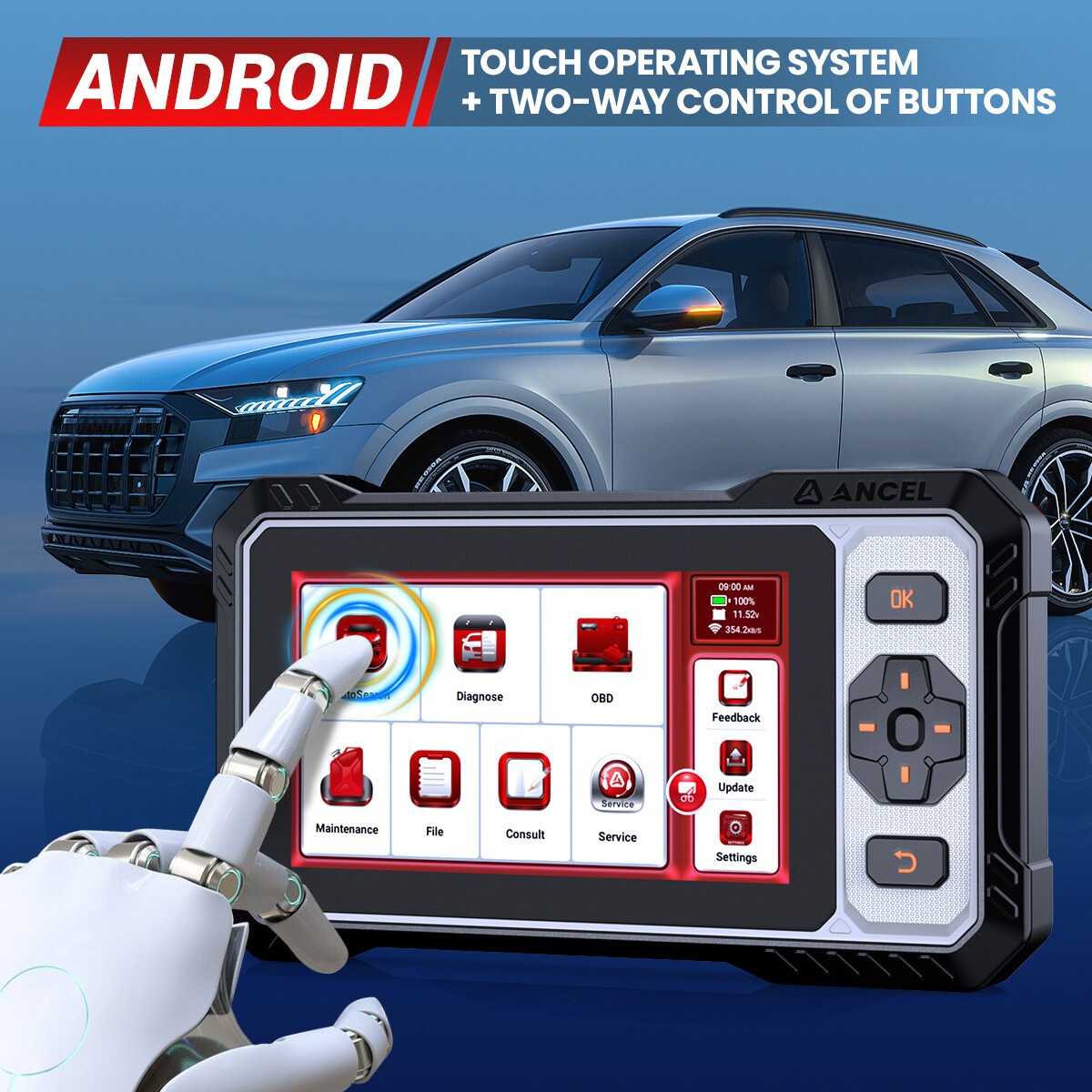 ANCEL Bidirectional OBD2 Scanner All System Auto Diagnostic Tool ABS DPF Reset